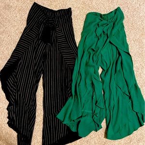 Two pairs of Umgee flowy tie pants